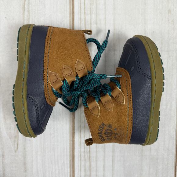 OshKosh B'Gosh Toddler Boots Brown Blue Duck Boot 5C - Picture 5 of 7